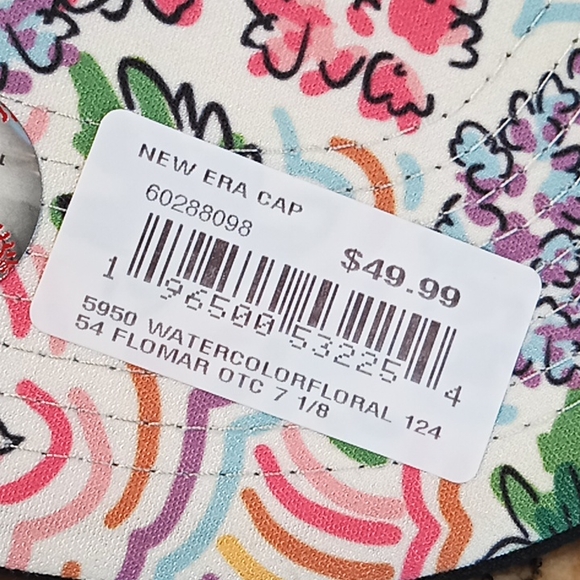 Florida Marlins New Era Cap. Watercolor Floral. New With Tags. 7 1/8. - Picture 11 of 16